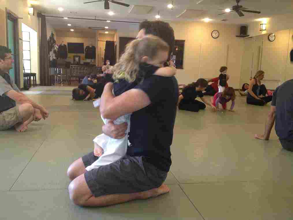 Austin family practicing mindfulness together at home