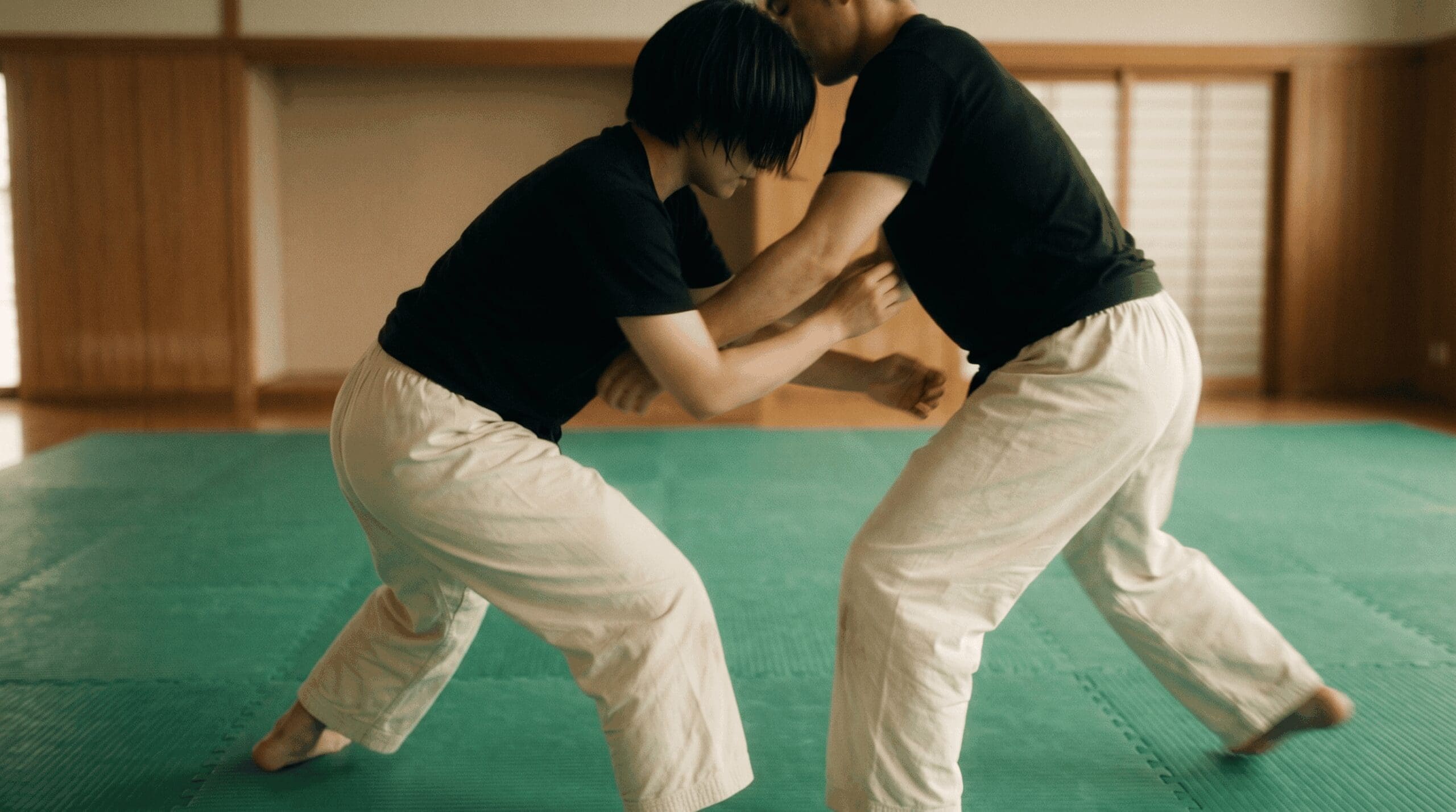 Systema-influenced Brazilian Jiu-Jitsu training focused on balance, sensitivity, and close-range self-defense movement