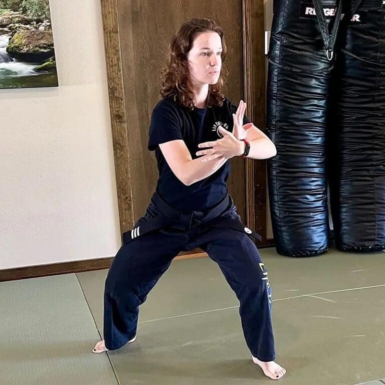 student doing beginner systema techniques