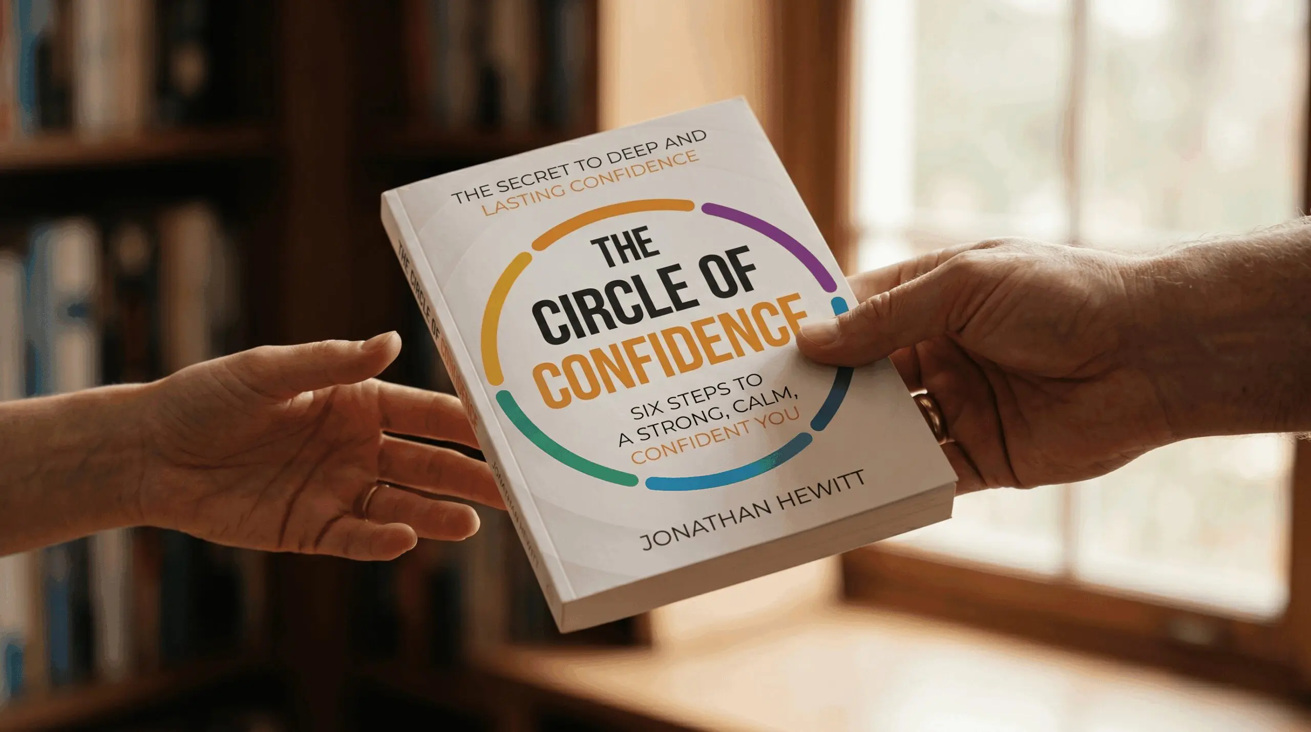 Copy of The Circle of Confidence book illustrating the framework for building deep and lasting self-confidence.