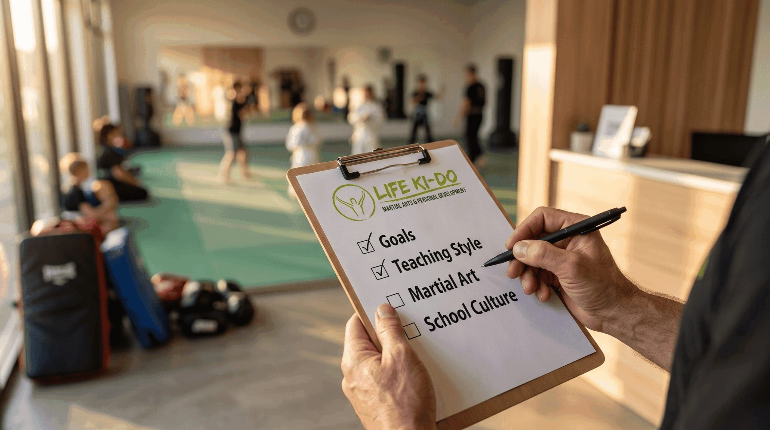 Checklist highlighting important factors to consider before choosing the best martial arts school for every age.